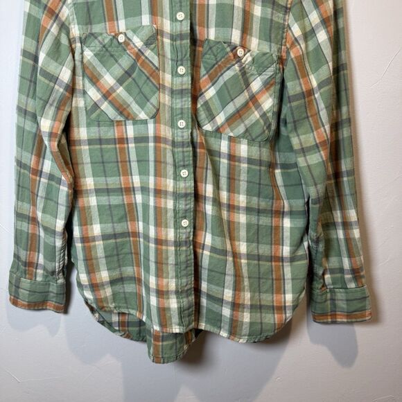 Ralph Lauren Denim & Supply RL Utility Green Plaid Shirt Women's Size Medium - Picture 4 of 11